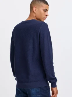 BLEND Herren Strickpullover - BHPullover in blau