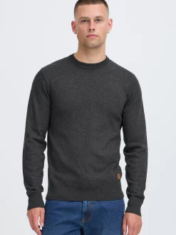 BLEND Herren Strickpullover - BHFinn in anthrazit