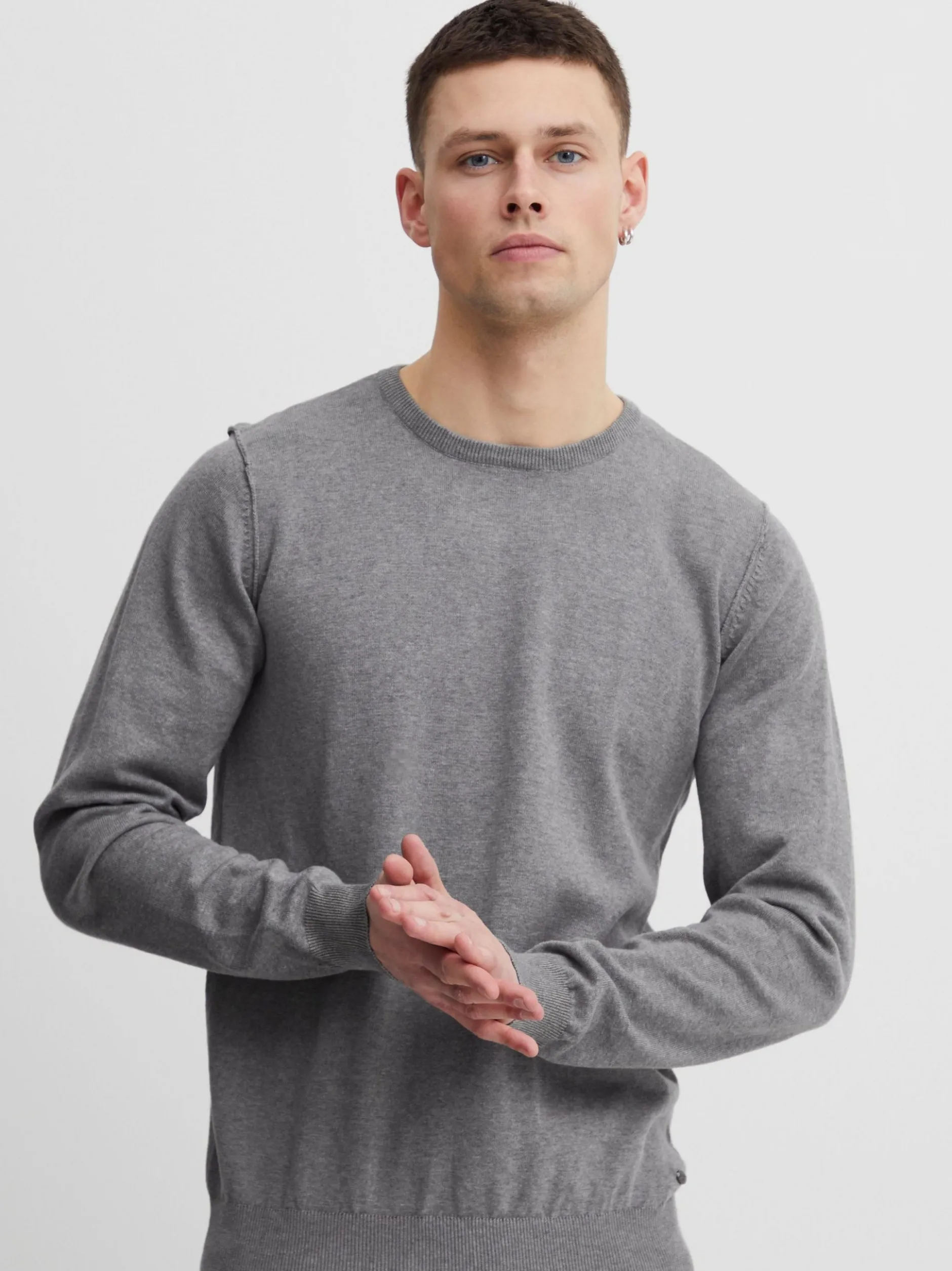 BLEND Herren Strickpullover - BHNolen in grau