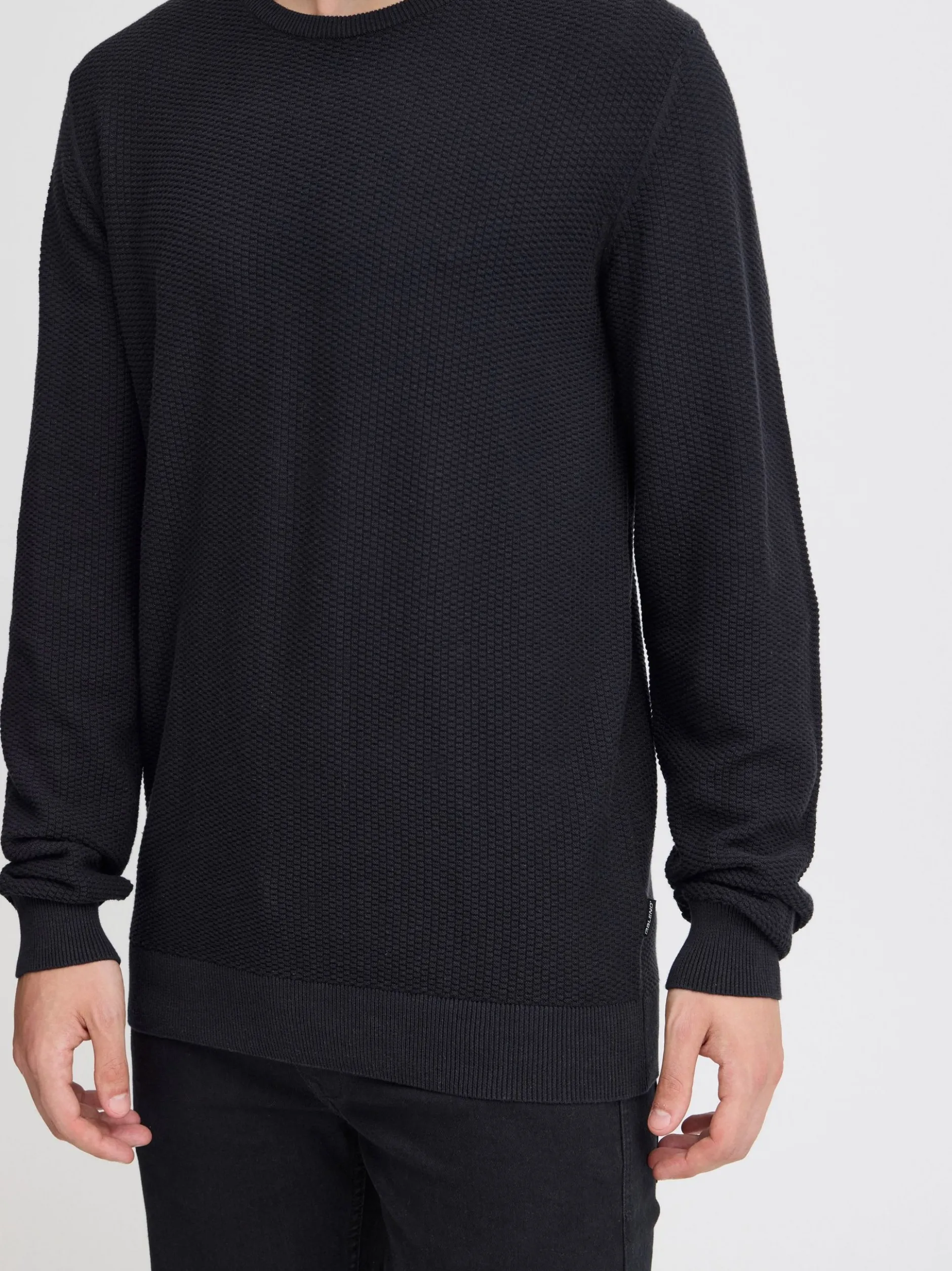 BLEND Herren Strickpullover - BHPullover in schwarz