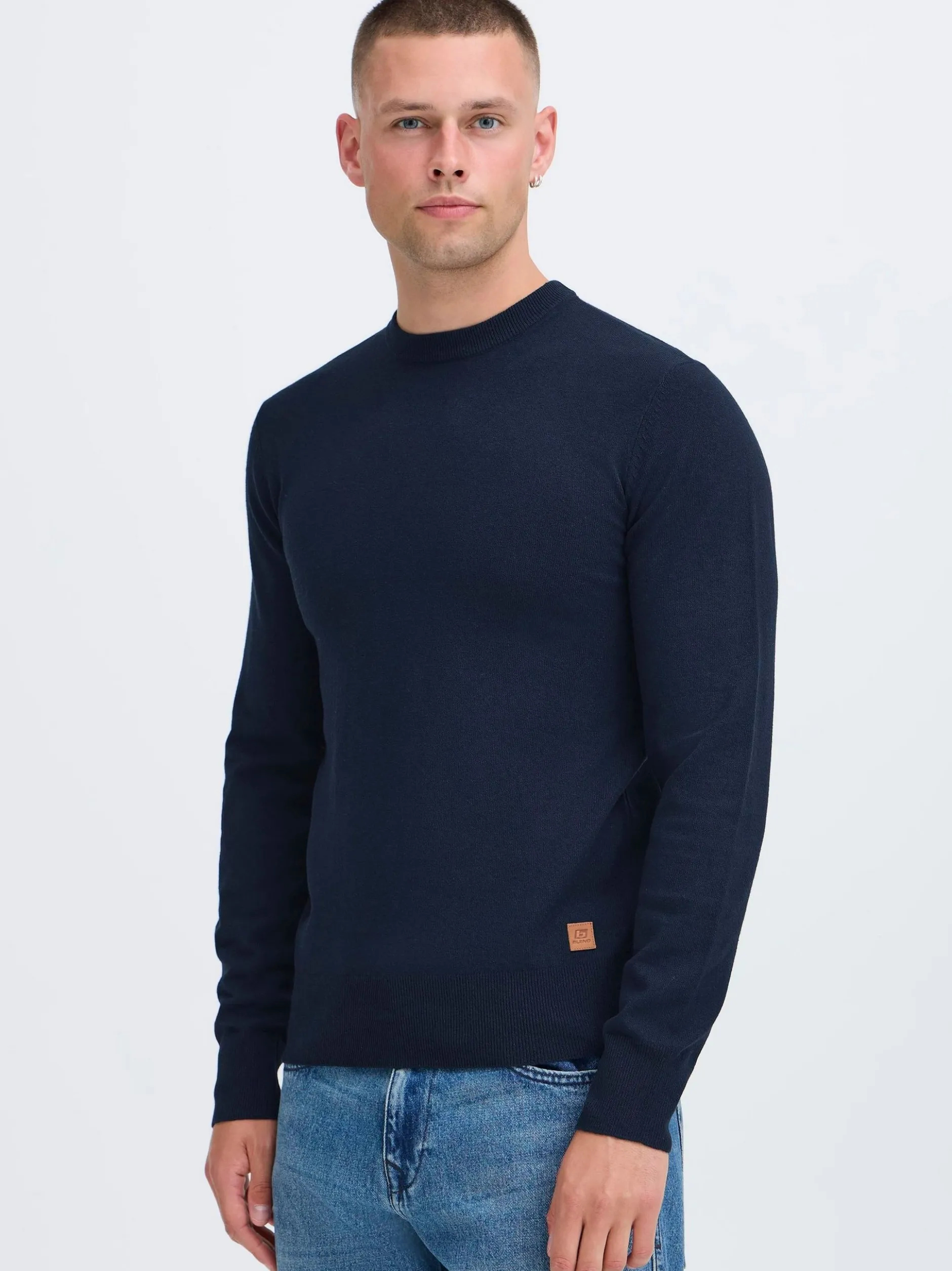 BLEND Herren Strickpullover - BHFinn in blau