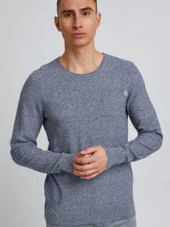 BLEND Herren Strickpullover - bhpullover in blau