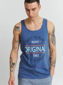 BLEND Herren Tanktop - BHAlvarez in blau