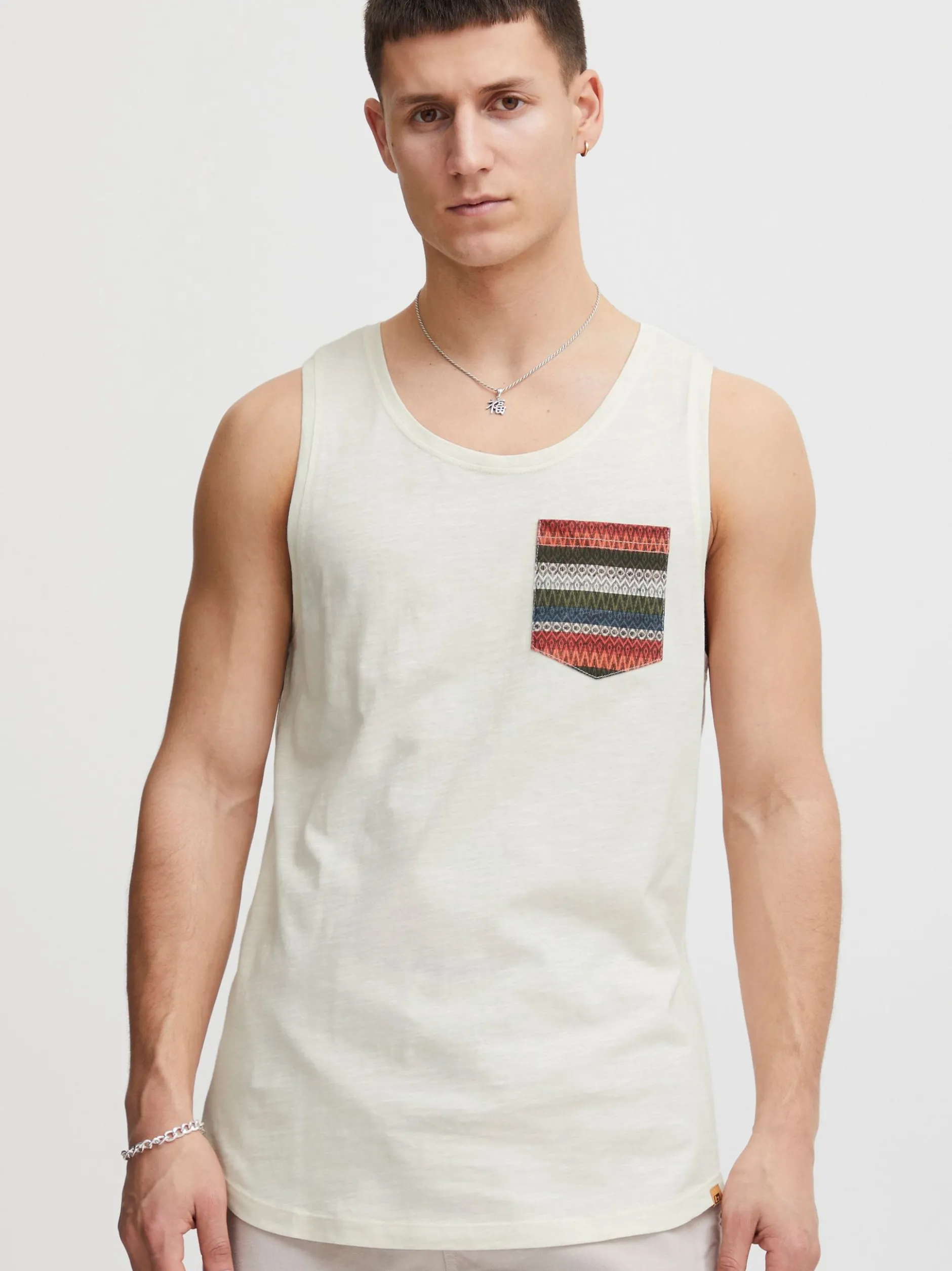 BLEND Herren Tanktop - BHElei in weiß
