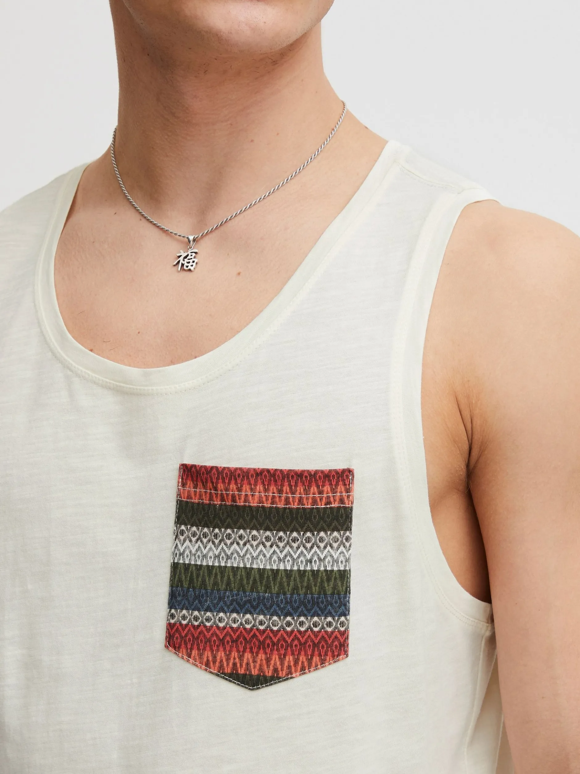 BLEND Herren Tanktop - BHElei in weiß