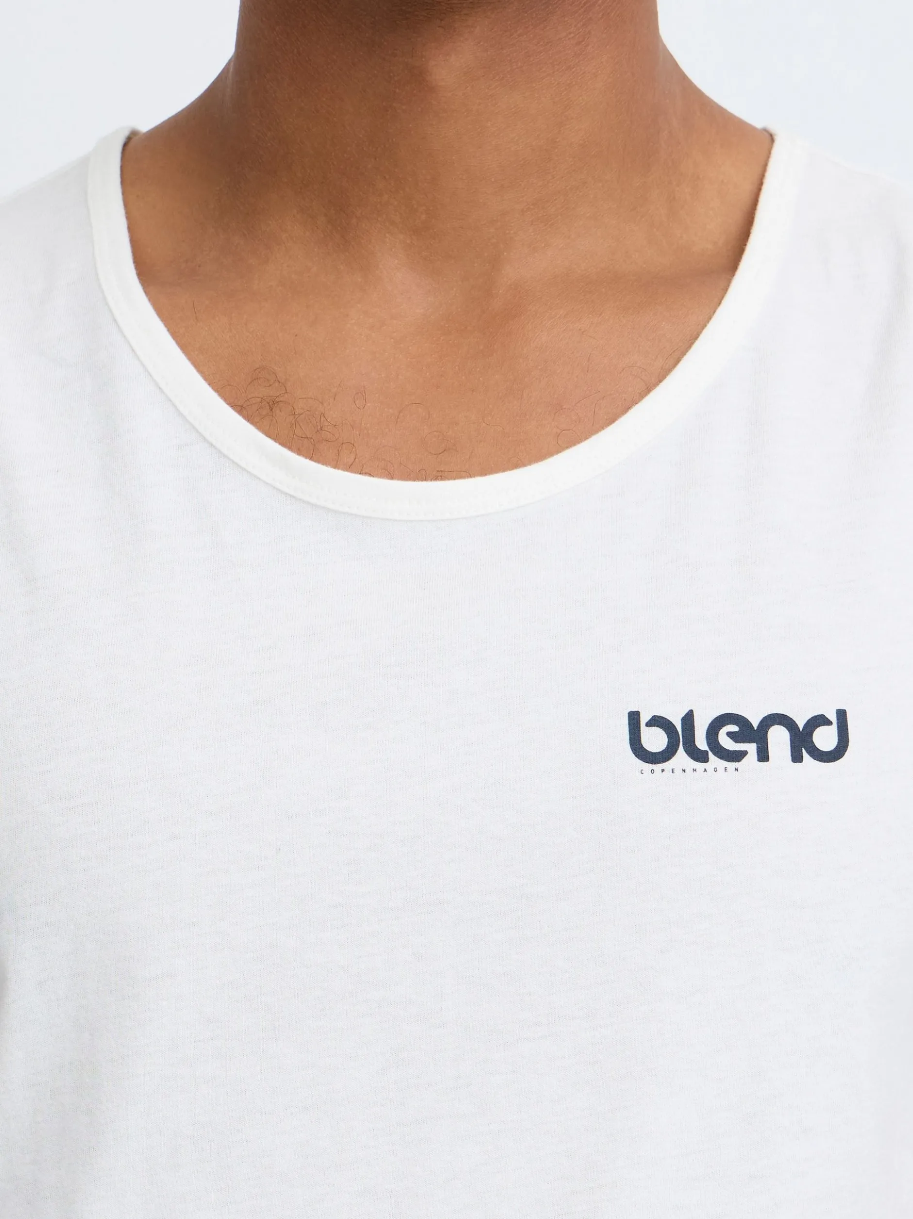 BLEND Herren Tanktop - BHFlok in weiß
