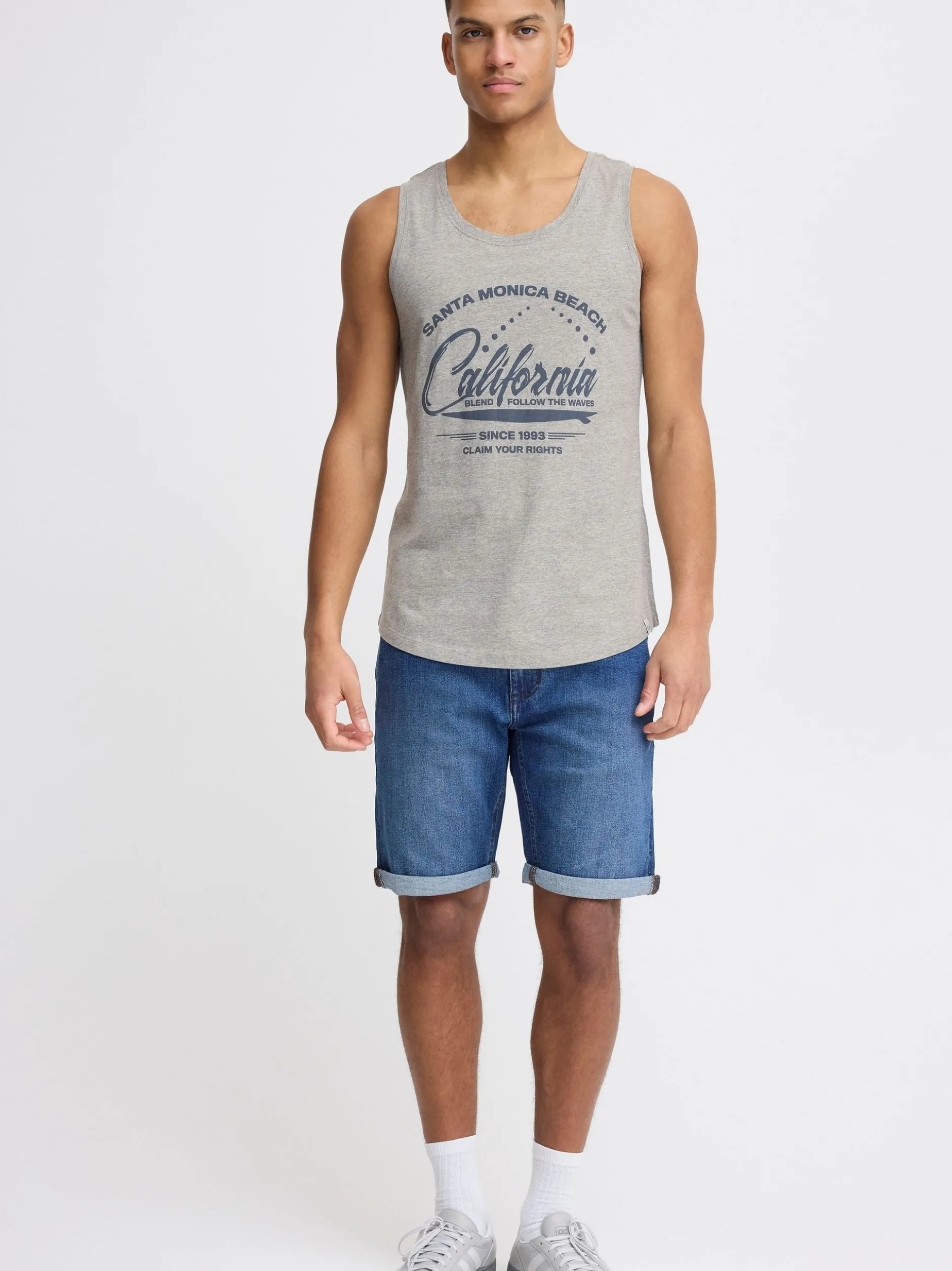 BLEND Herren Tanktop - BHGalifo in grau