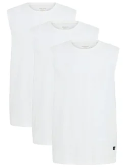 BLEND Herren Tanktops im 3er-Pack in weiß