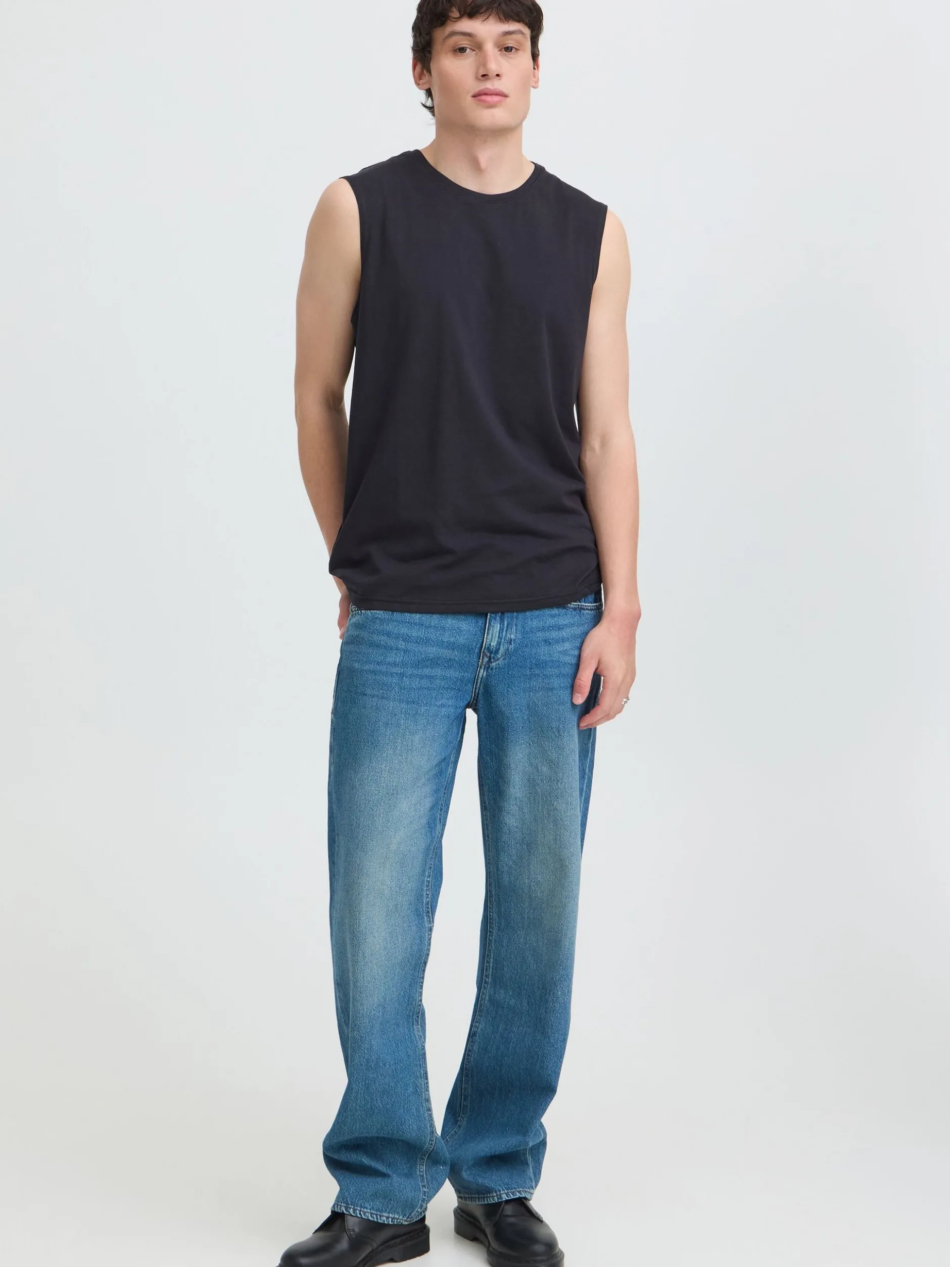 BLEND Herren Tanktops im 3er-Pack in schwarz
