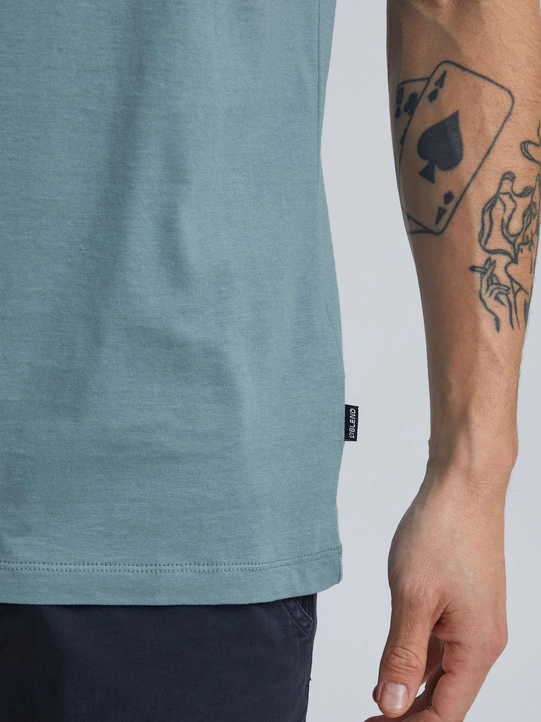BLEND Herren T-Shirt - BHAbraham in blau
