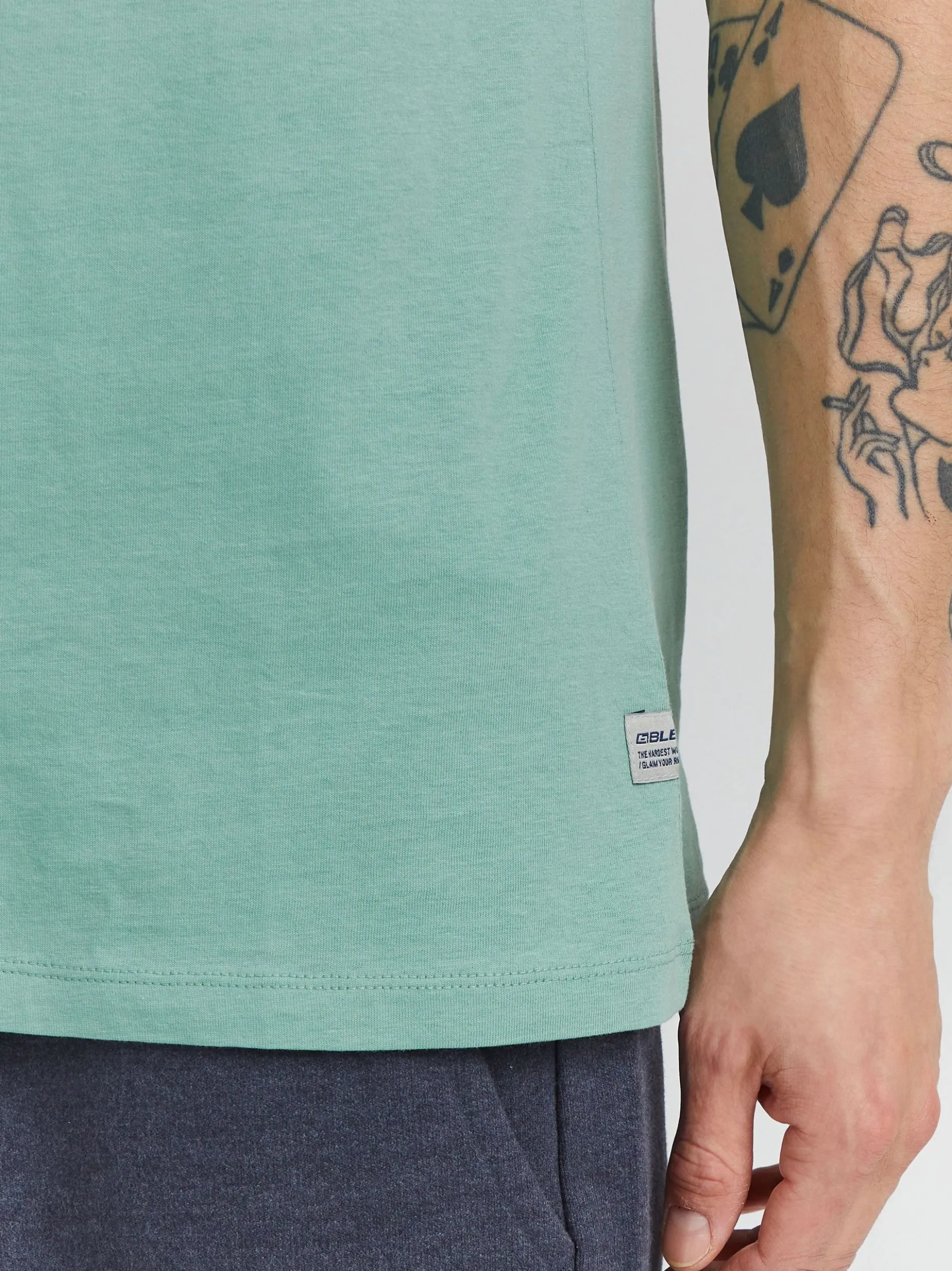 BLEND Herren T-Shirt - BHAdamus in grün