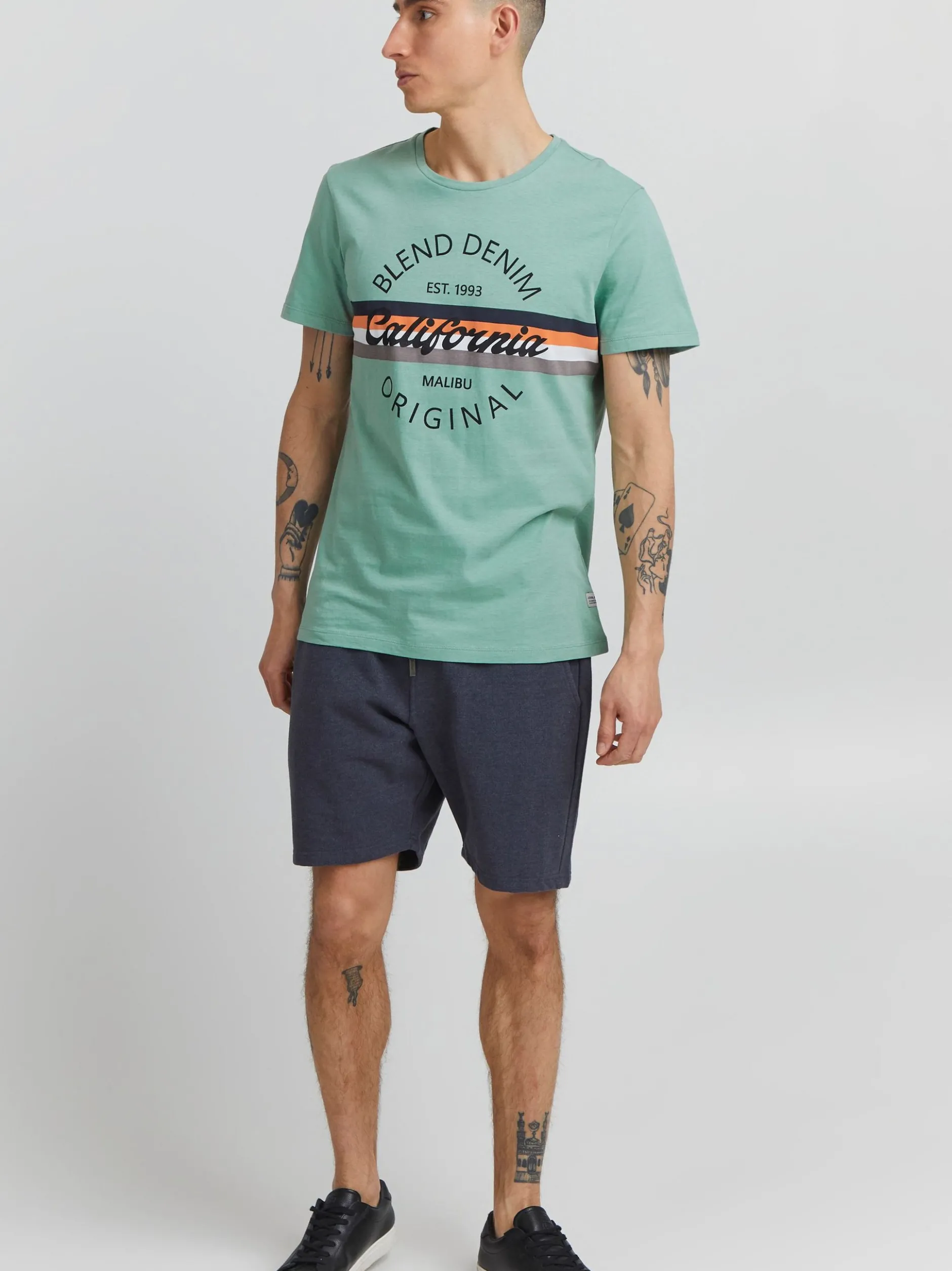 BLEND Herren T-Shirt - BHAdamus in grün