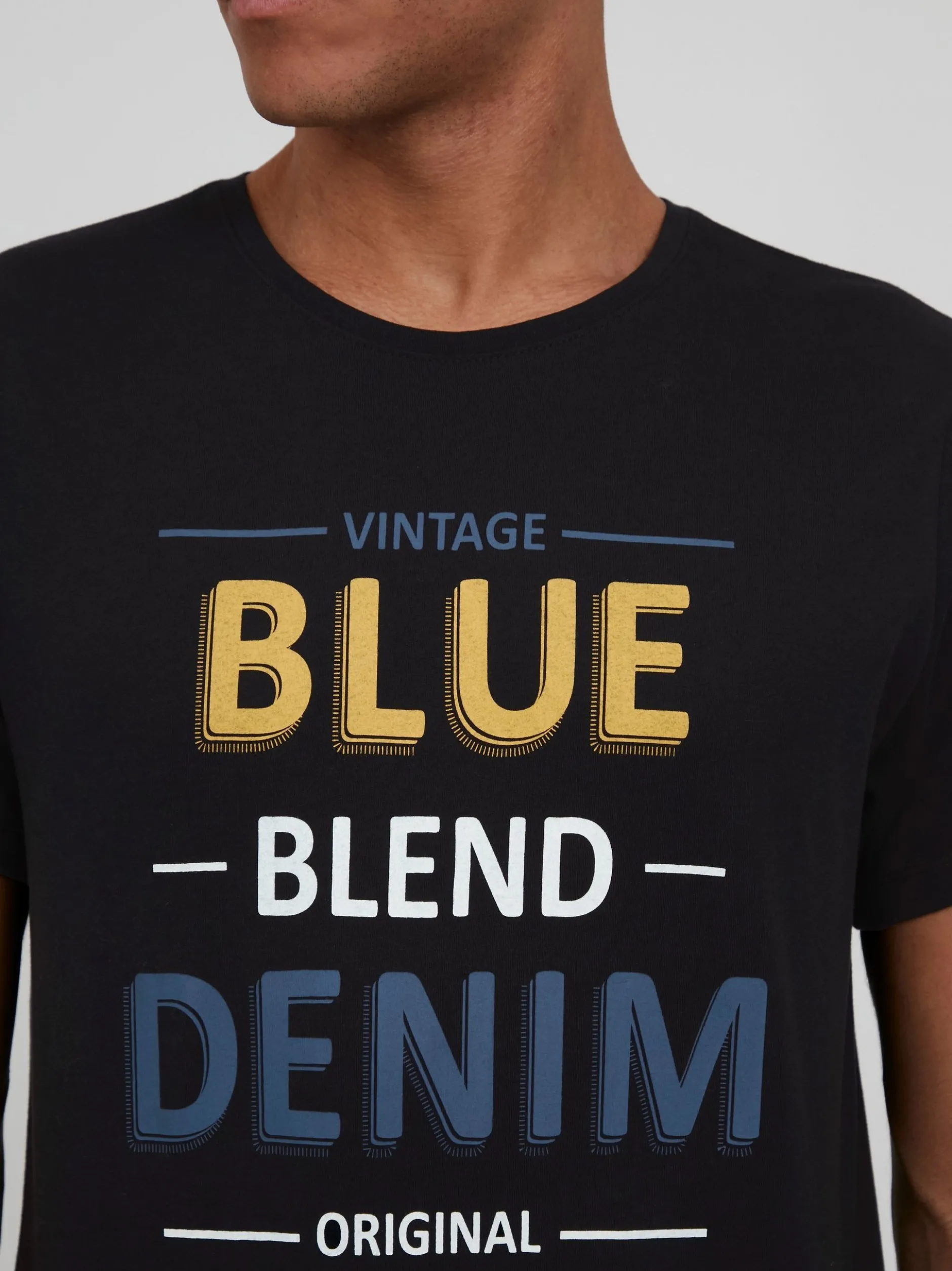 BLEND Herren T-Shirt - BHArtur in schwarz