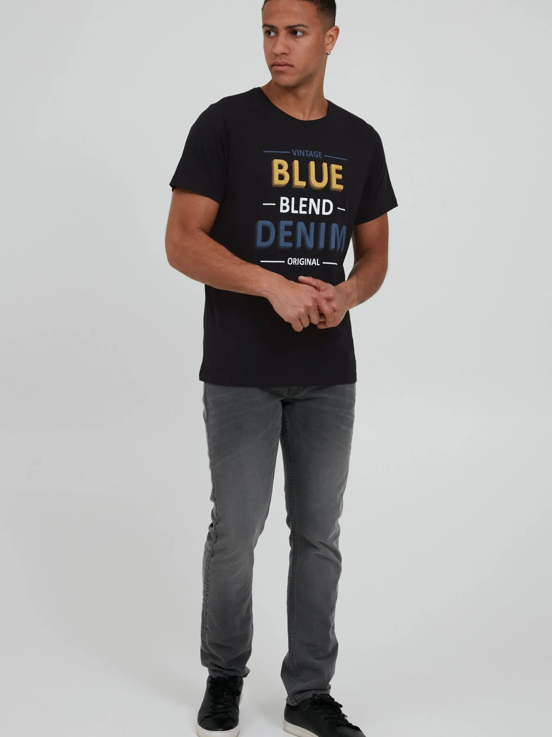 BLEND Herren T-Shirt - BHArtur in schwarz