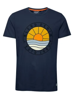 BLEND Herren T-Shirt - BHBammer in blau