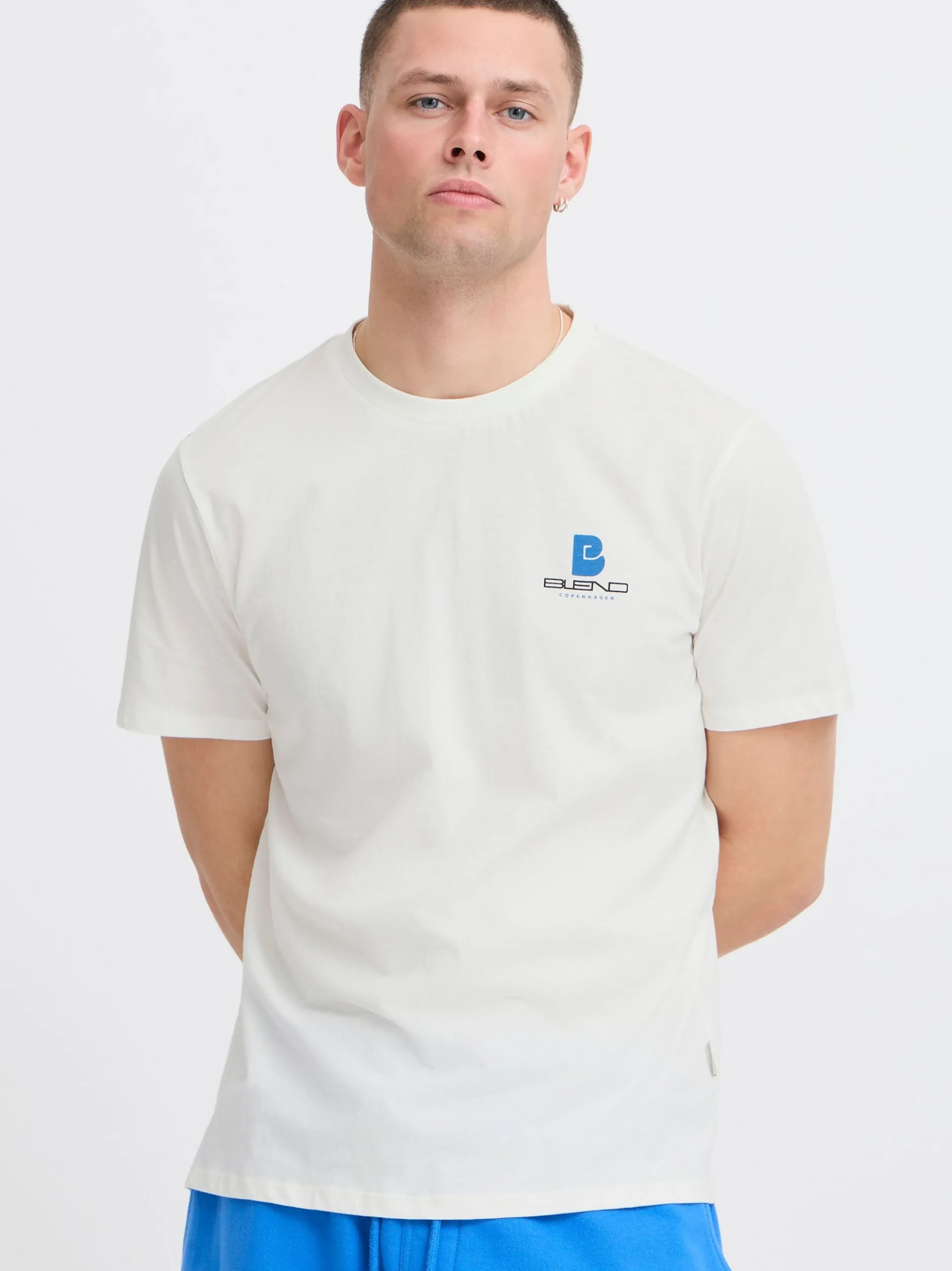 BLEND Herren T-Shirt - Bhemmert in ecru