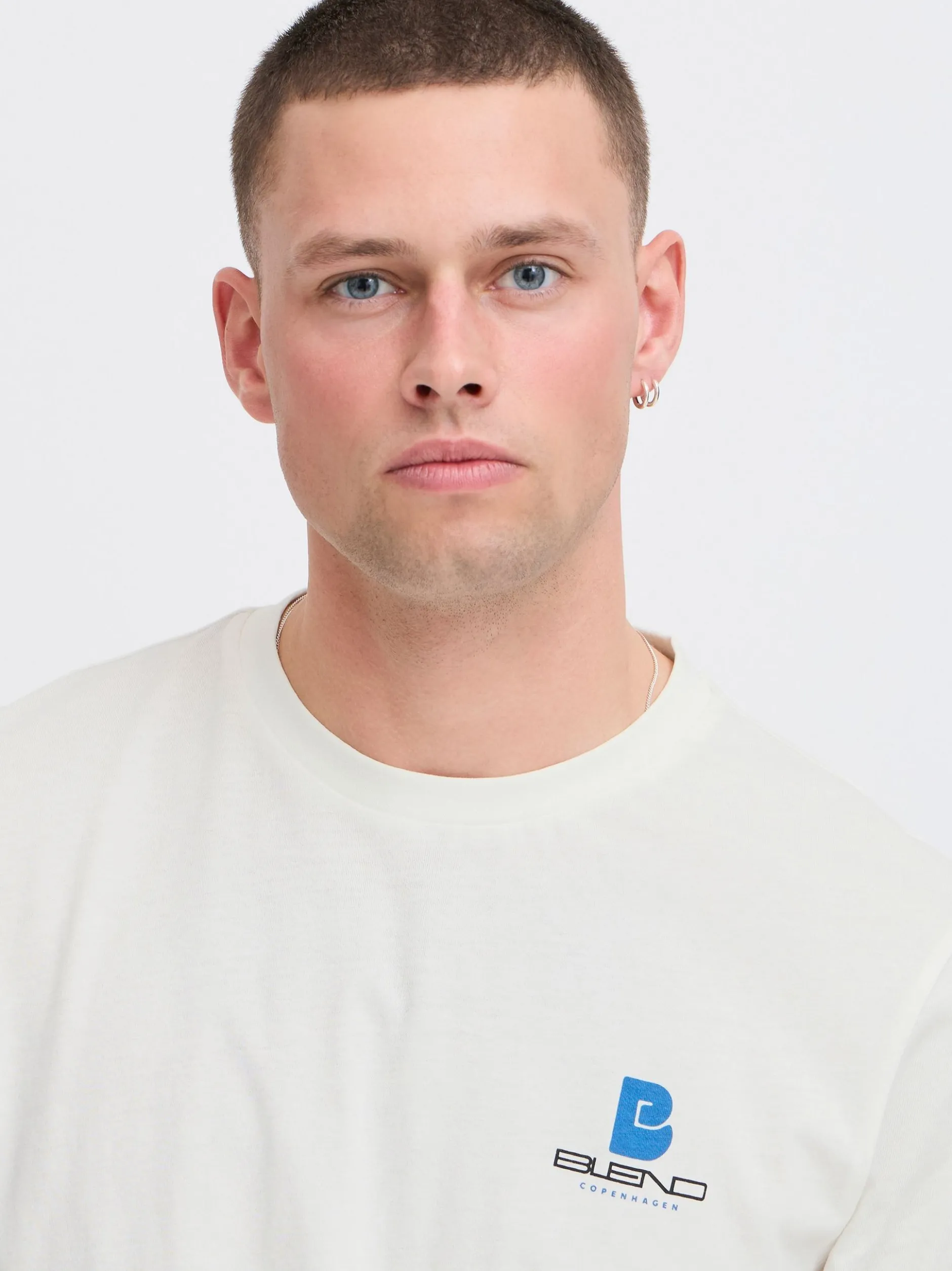 BLEND Herren T-Shirt - Bhemmert in ecru