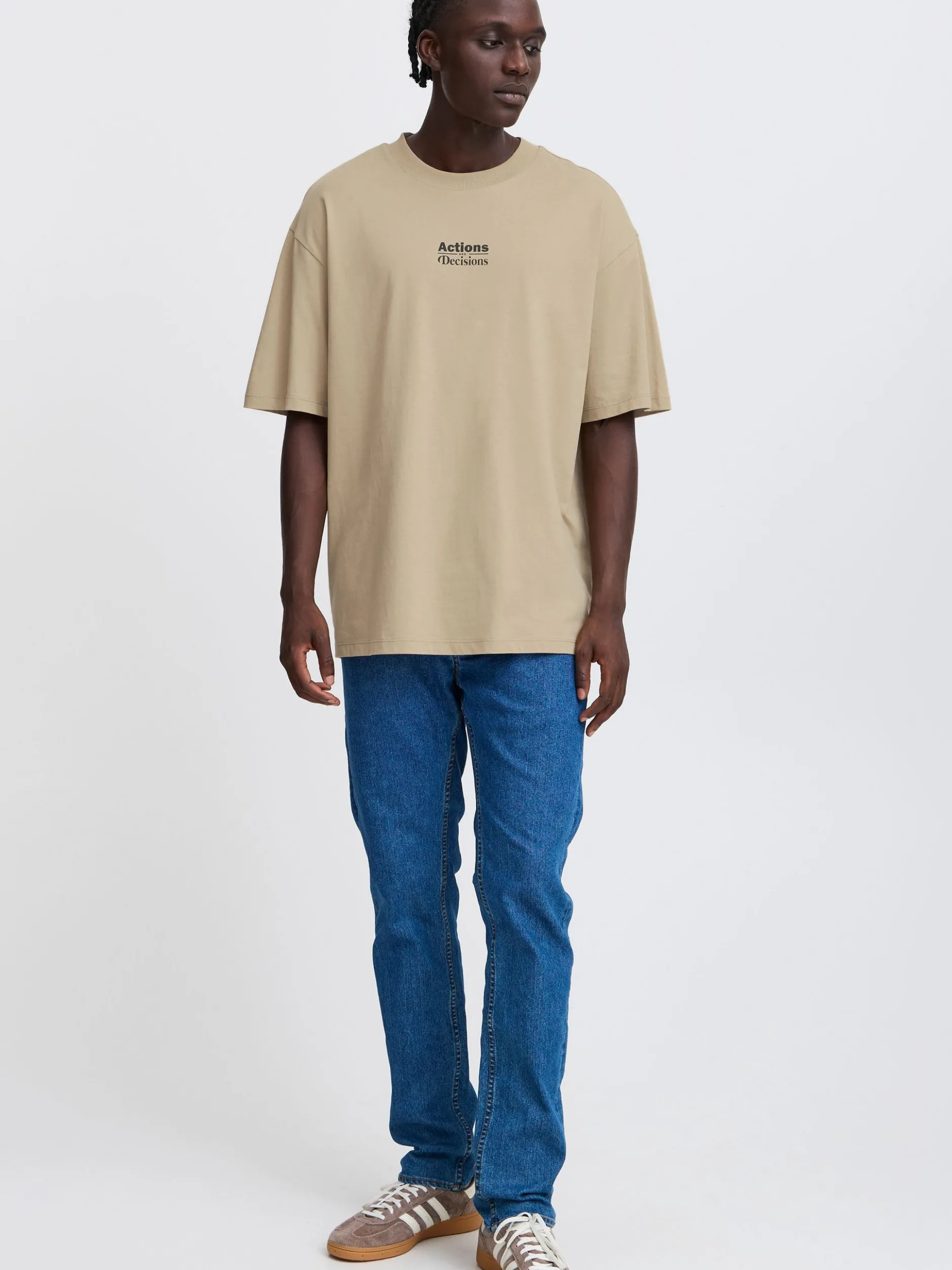 BLEND Herren T-Shirt - BHJamil in beige