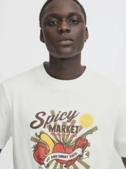 BLEND Herren T-Shirt - BHJok in weiß