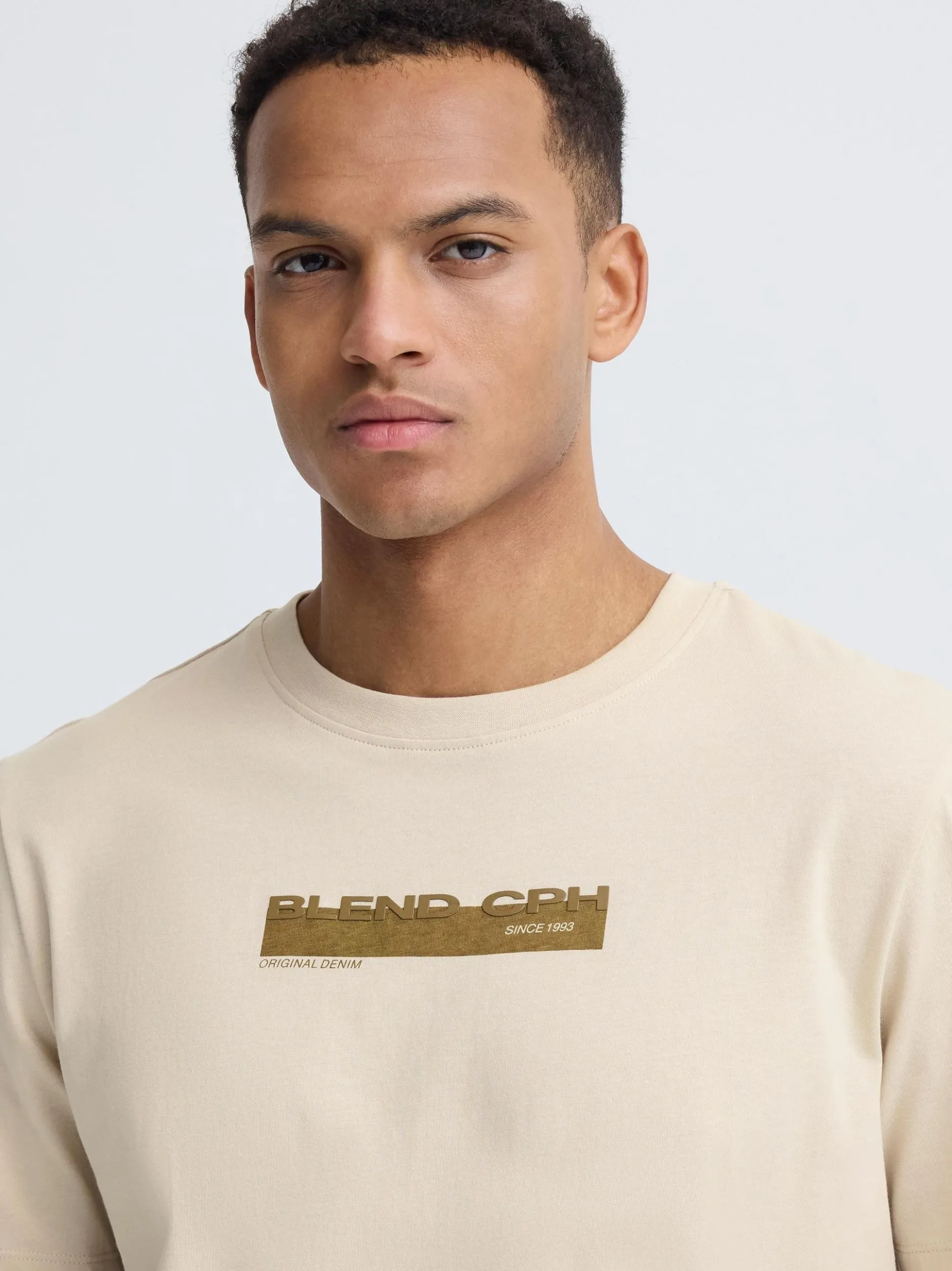 BLEND Herren T-Shirt - BHKemuel in beige