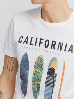 BLEND Herren T-Shirt - BHOrin in weiß