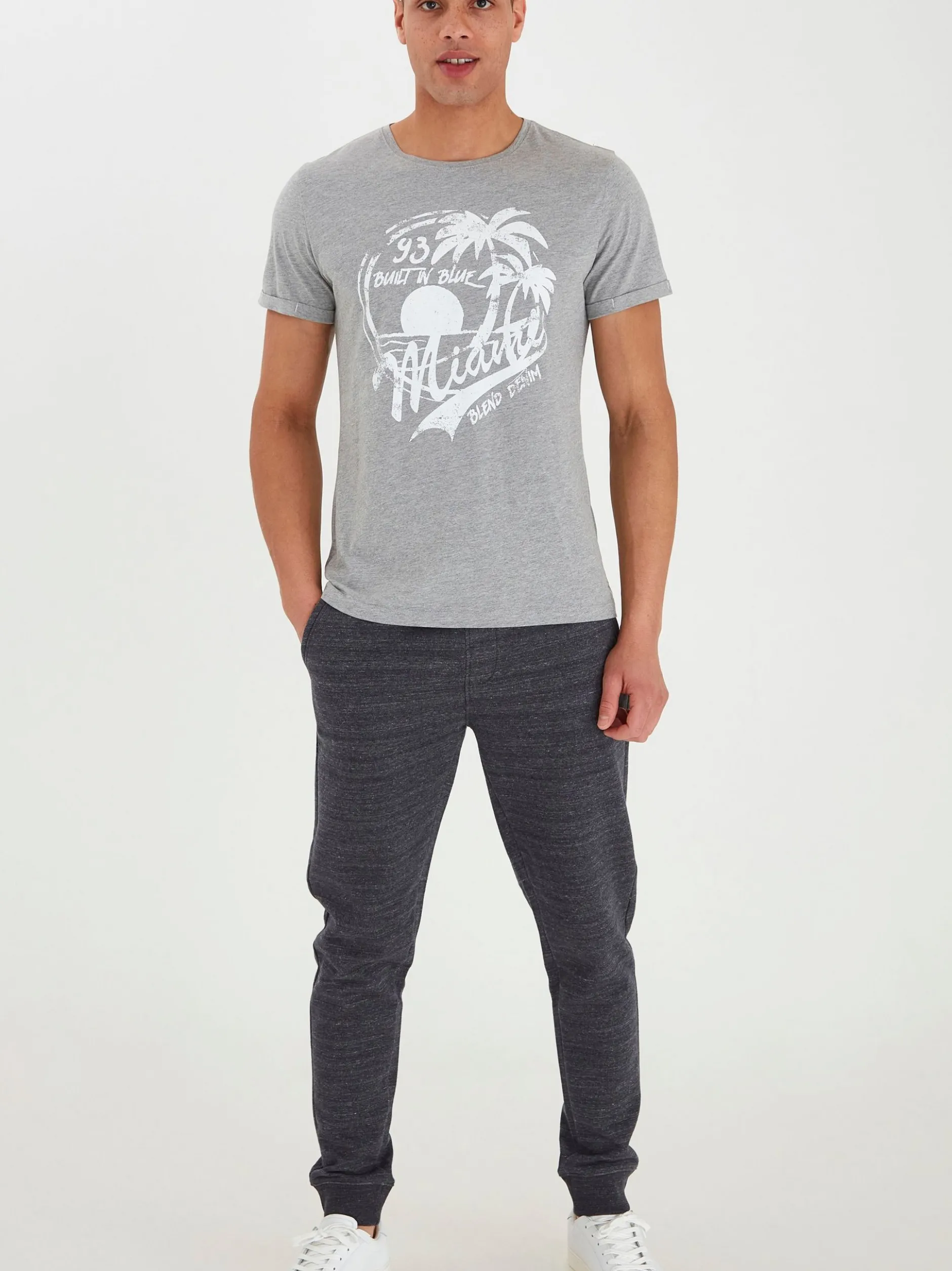 BLEND Herren T-Shirt - BHPerry in grau