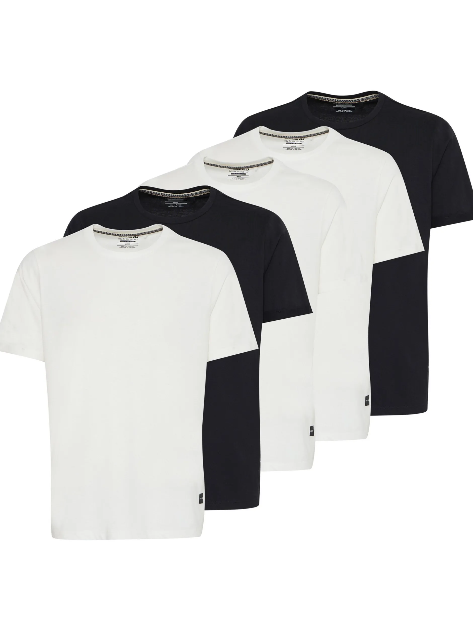 BLEND Herren T-Shirt - BHtee 5er-Pack in mehrfarbig