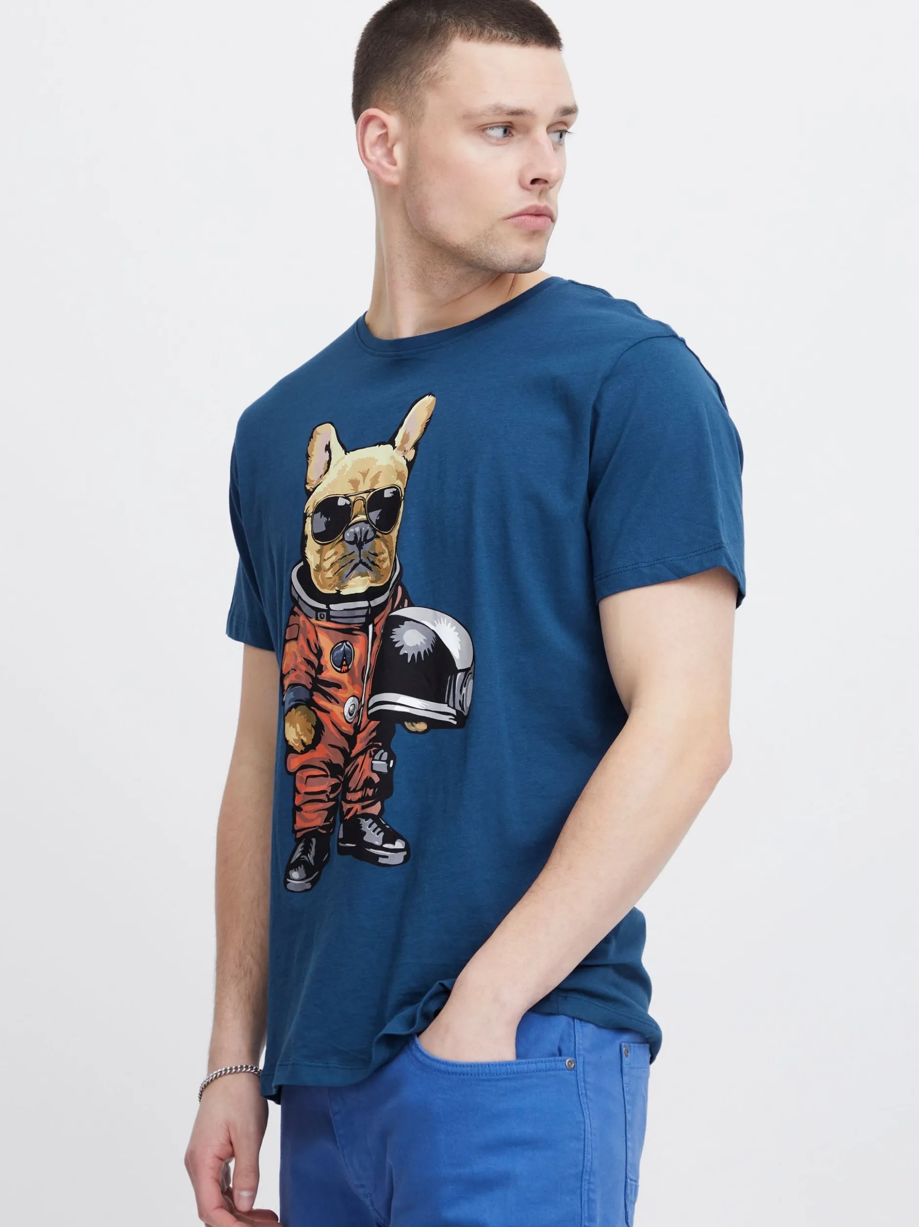 BLEND Herren T-Shirt - BHTee in blau