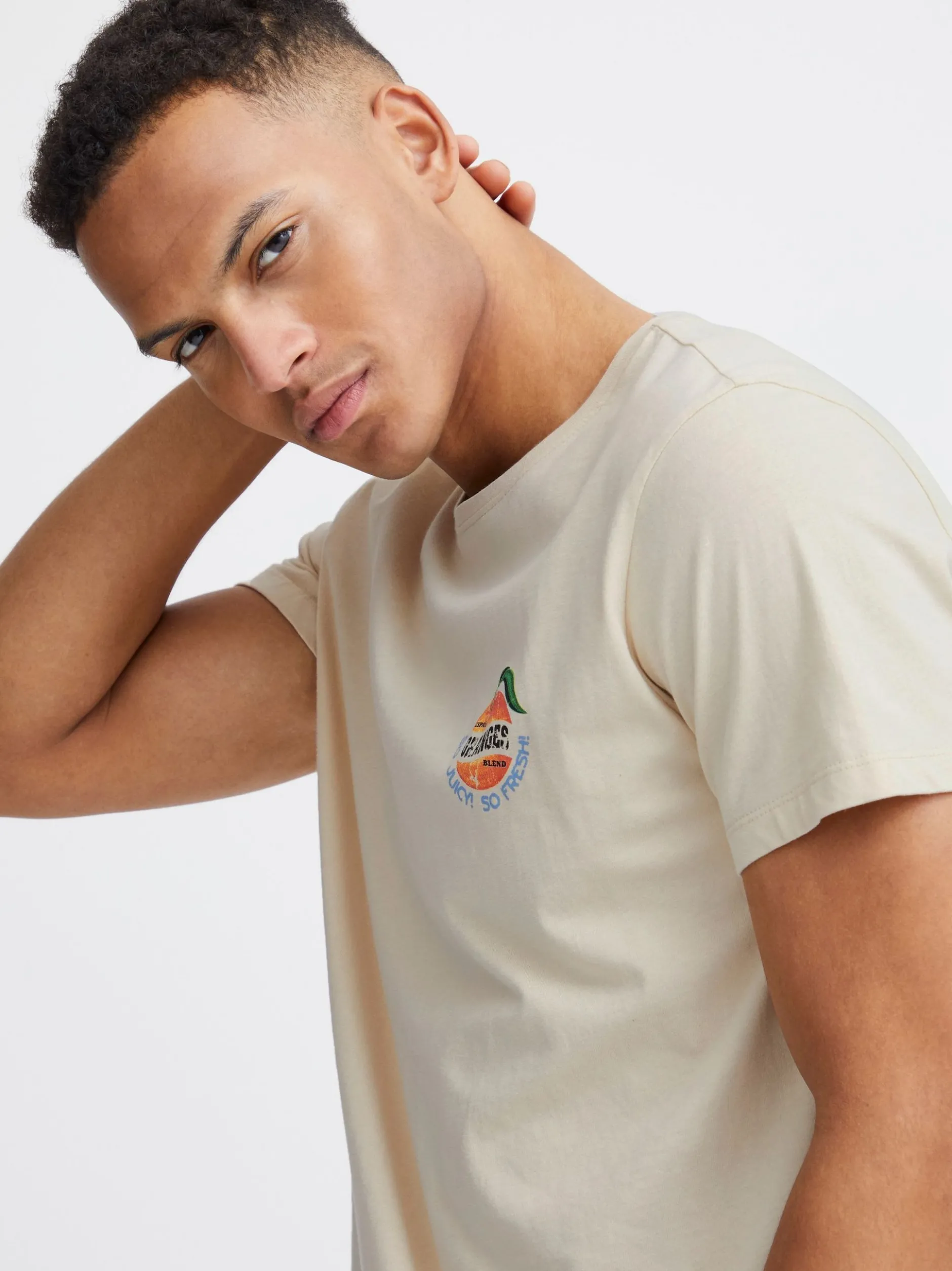 BLEND Herren T-Shirt - BHTee in beige