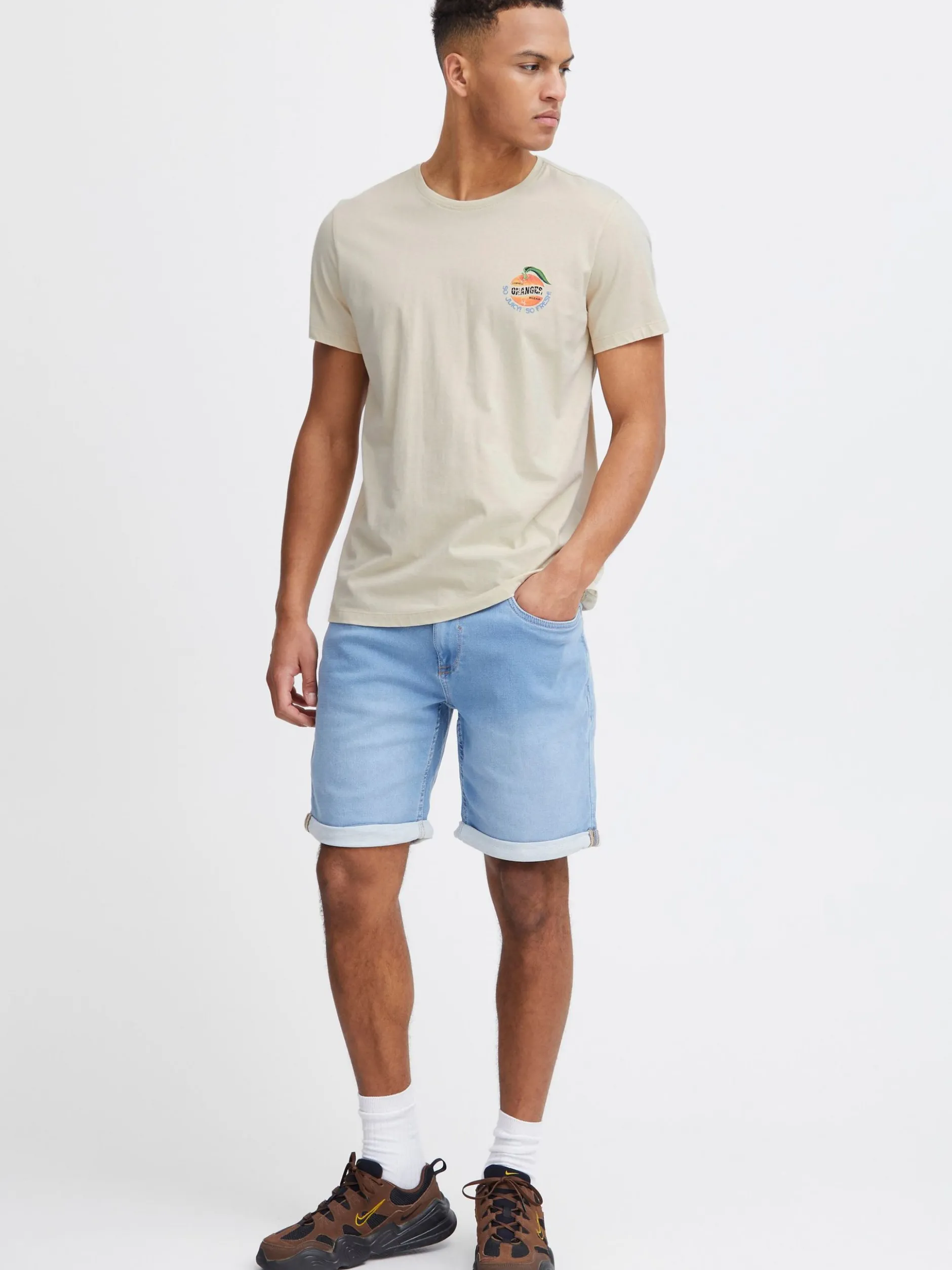 BLEND Herren T-Shirt - BHTee in beige