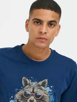 BLEND Herren T-Shirt - BHTee in blau