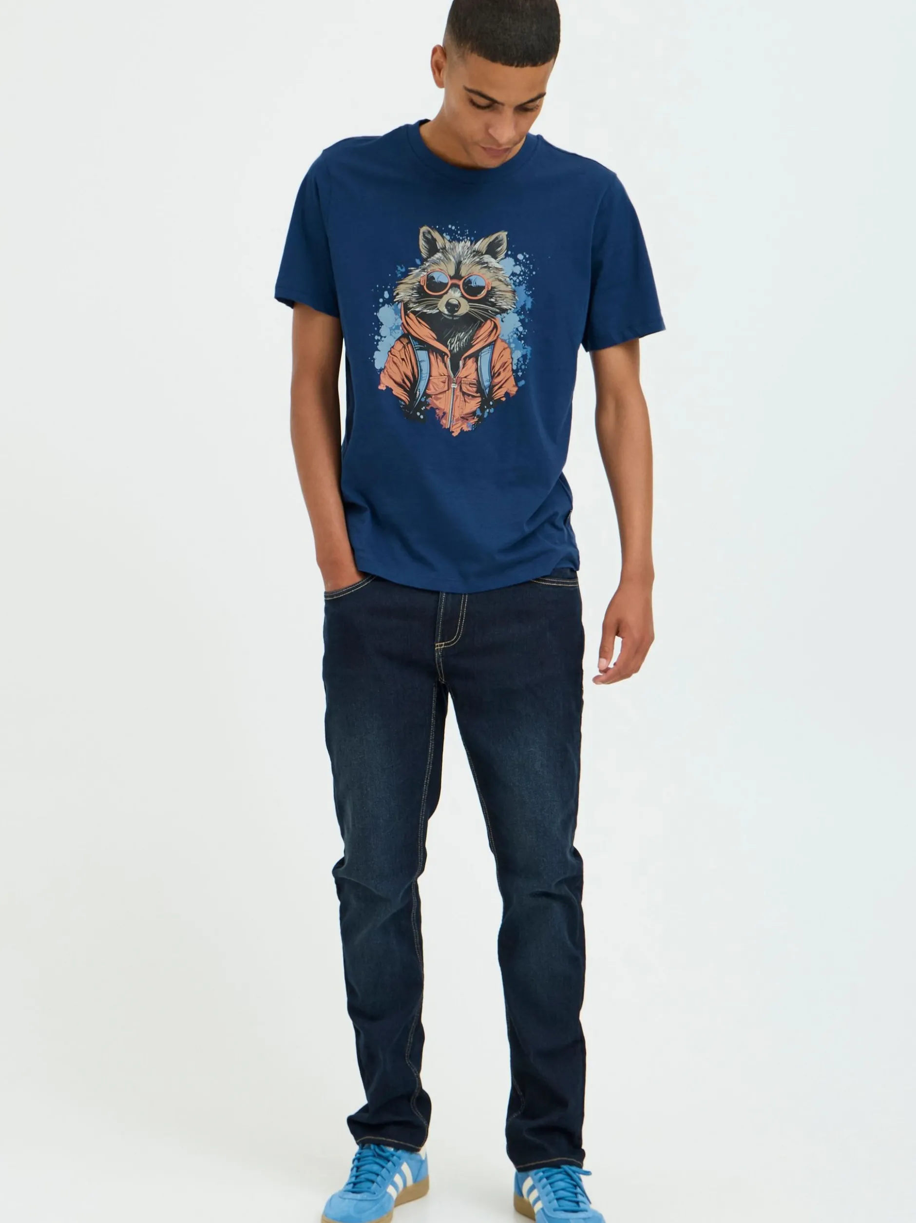 BLEND Herren T-Shirt - BHTee in blau