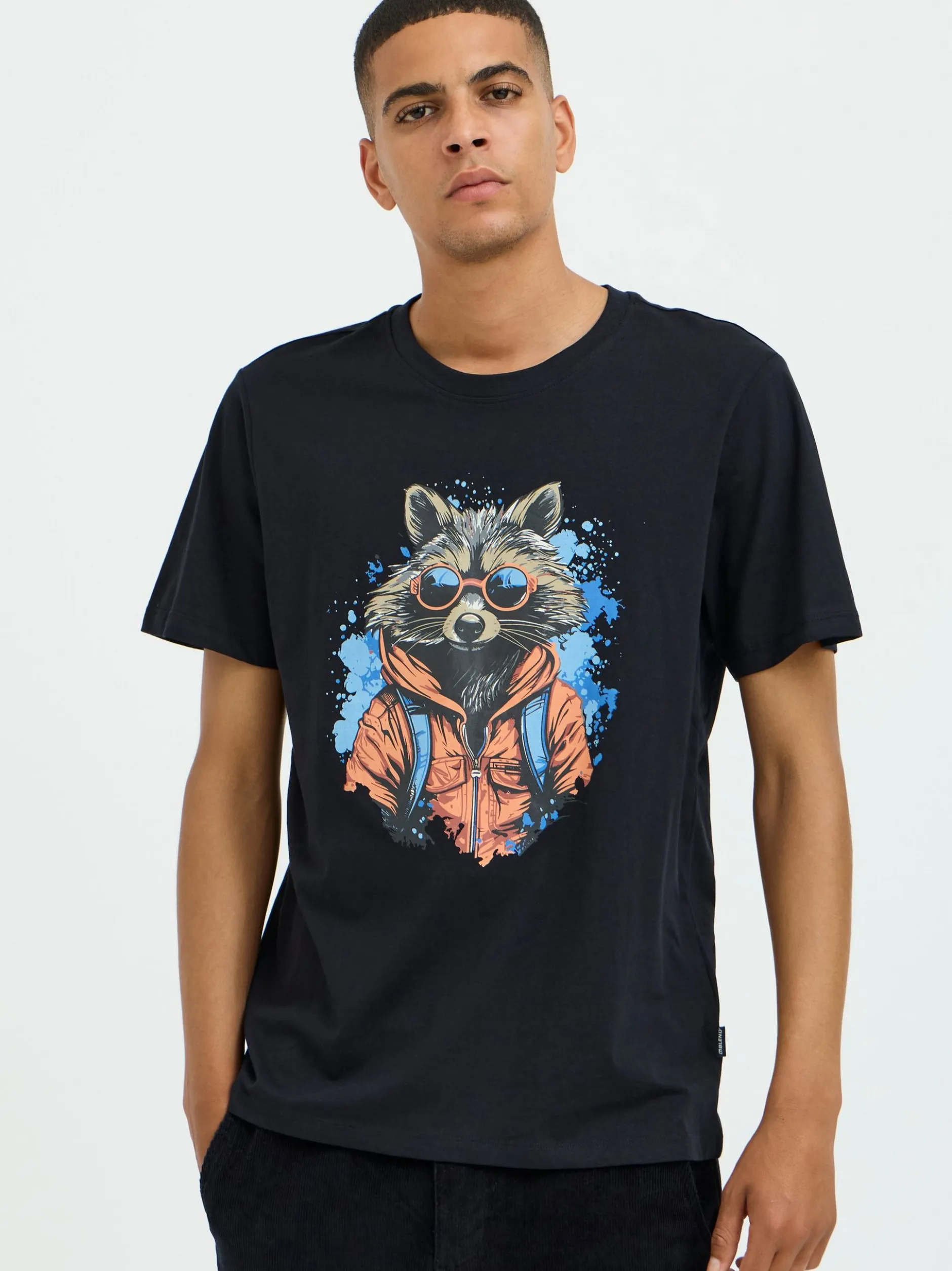 BLEND Herren T-Shirt - BHTee in schwarz