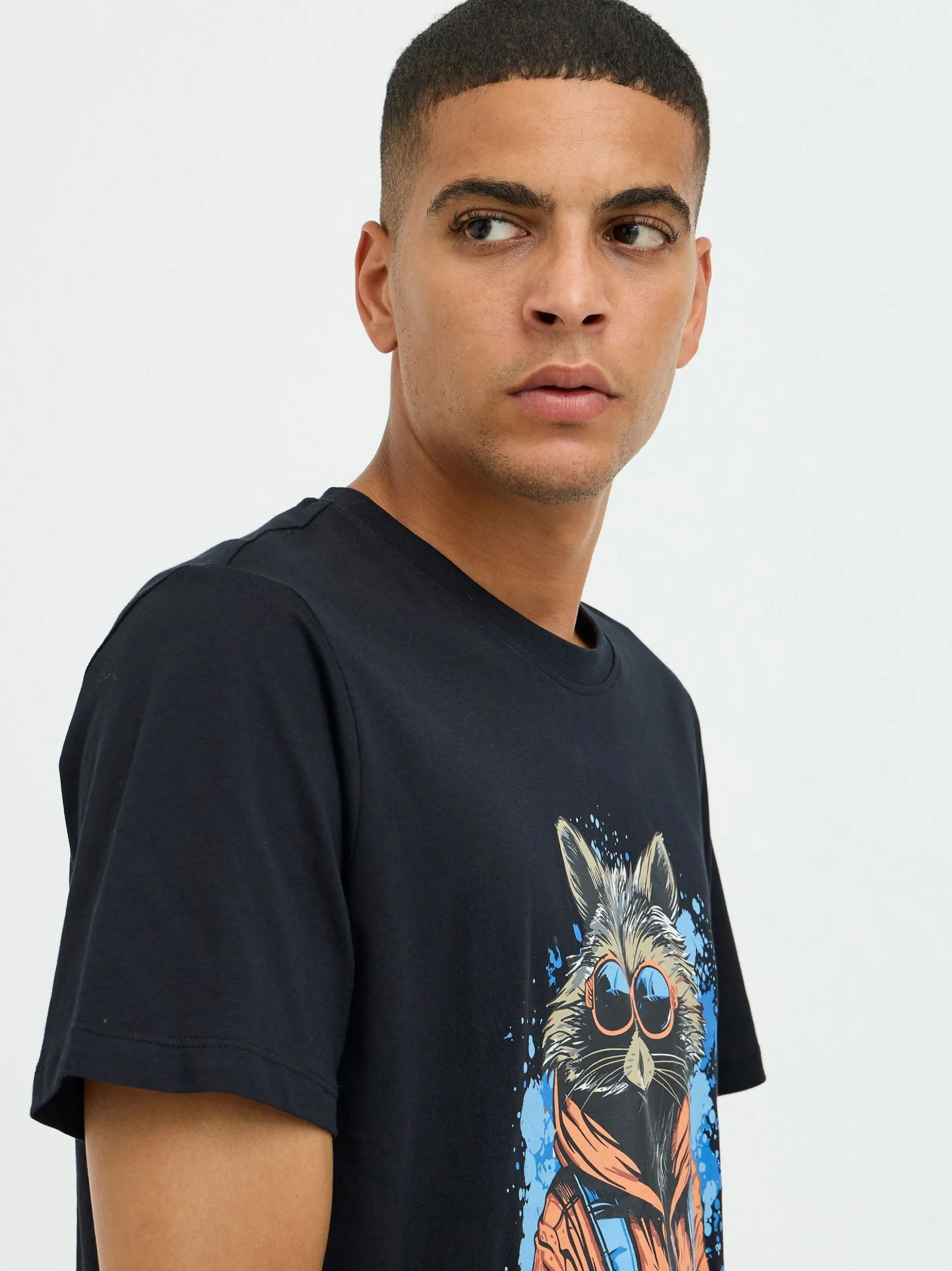 BLEND Herren T-Shirt - BHTee in schwarz