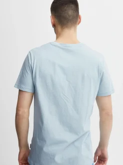 BLEND Herren T-Shirt in blau - Ausschnitt: Rundhals