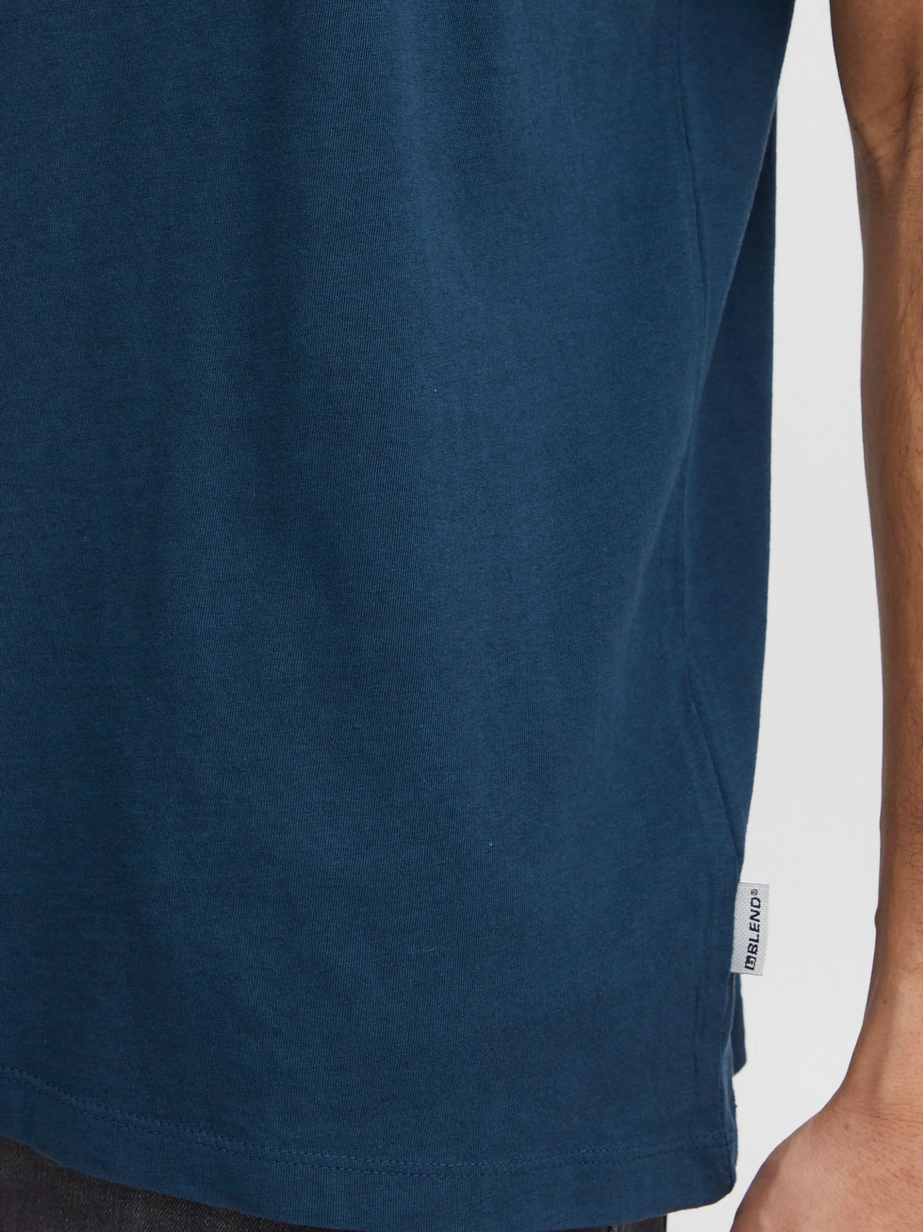 BLEND Herren T-Shirt in blau - Ausschnitt: Rundhals
