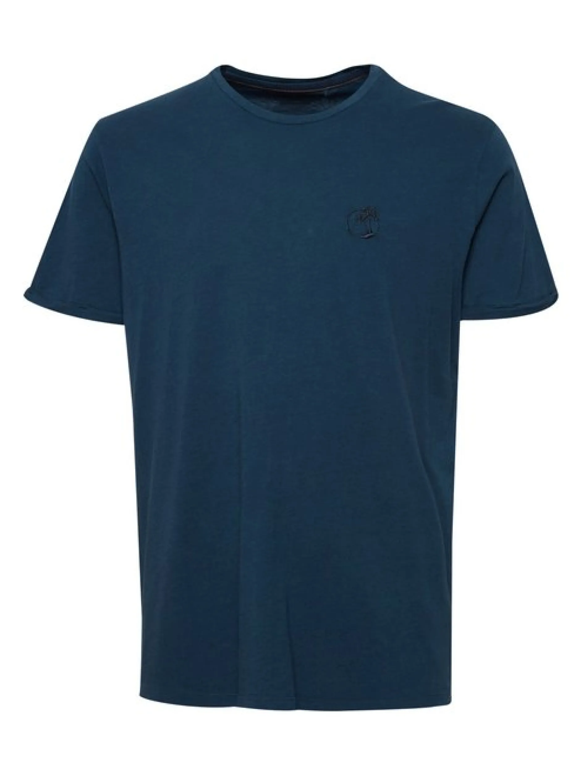 BLEND Herren T-Shirt in blau - Ausschnitt: Rundhals