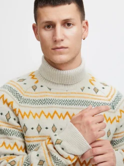 BLEND Herren Weihnachtspullover - BHPullover in beige