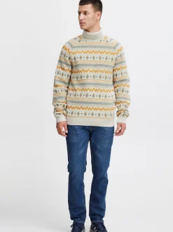 BLEND Herren Weihnachtspullover - BHPullover in beige