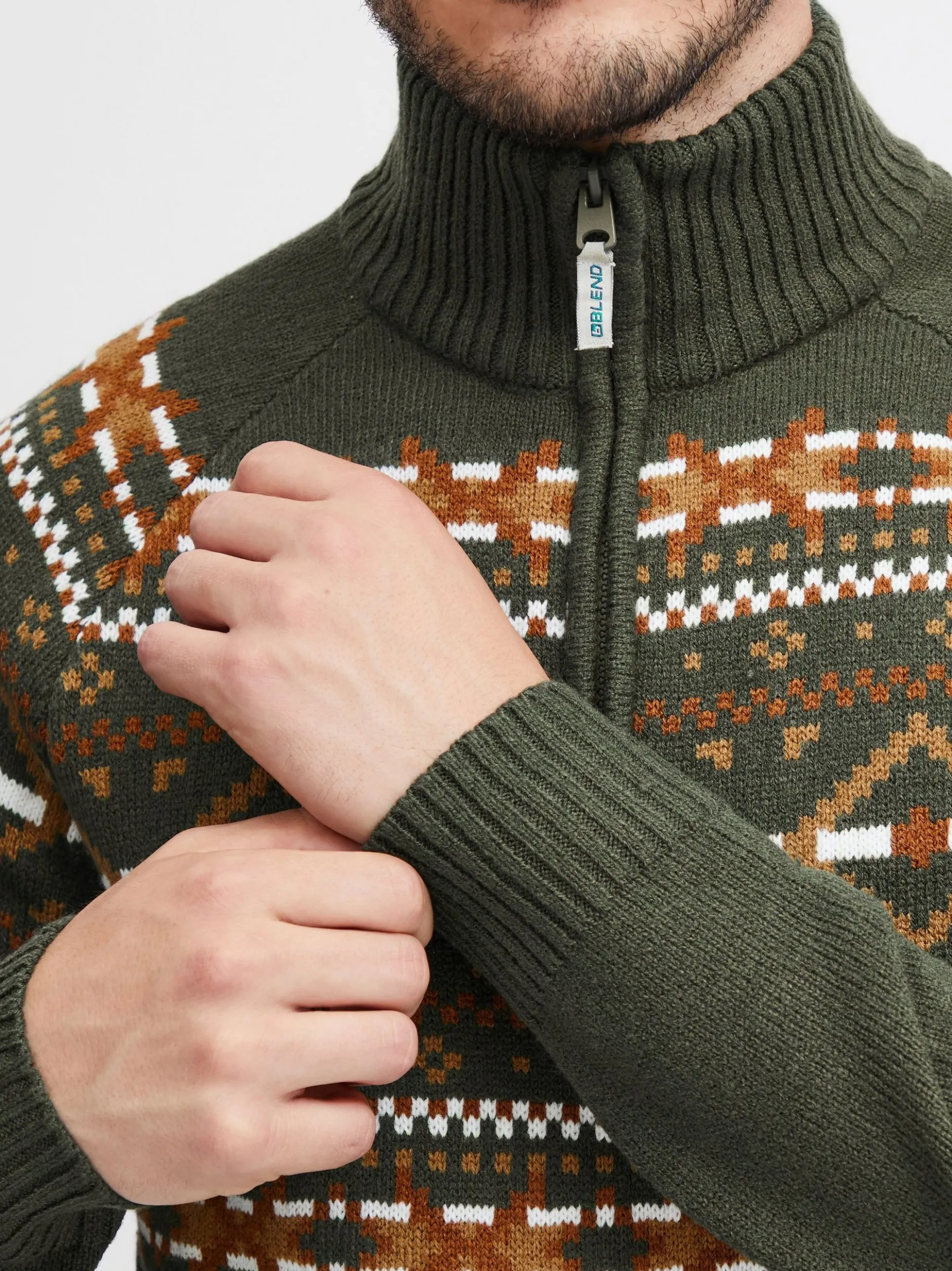 BLEND Herren Weihnachtspullover - BHNilo in grün