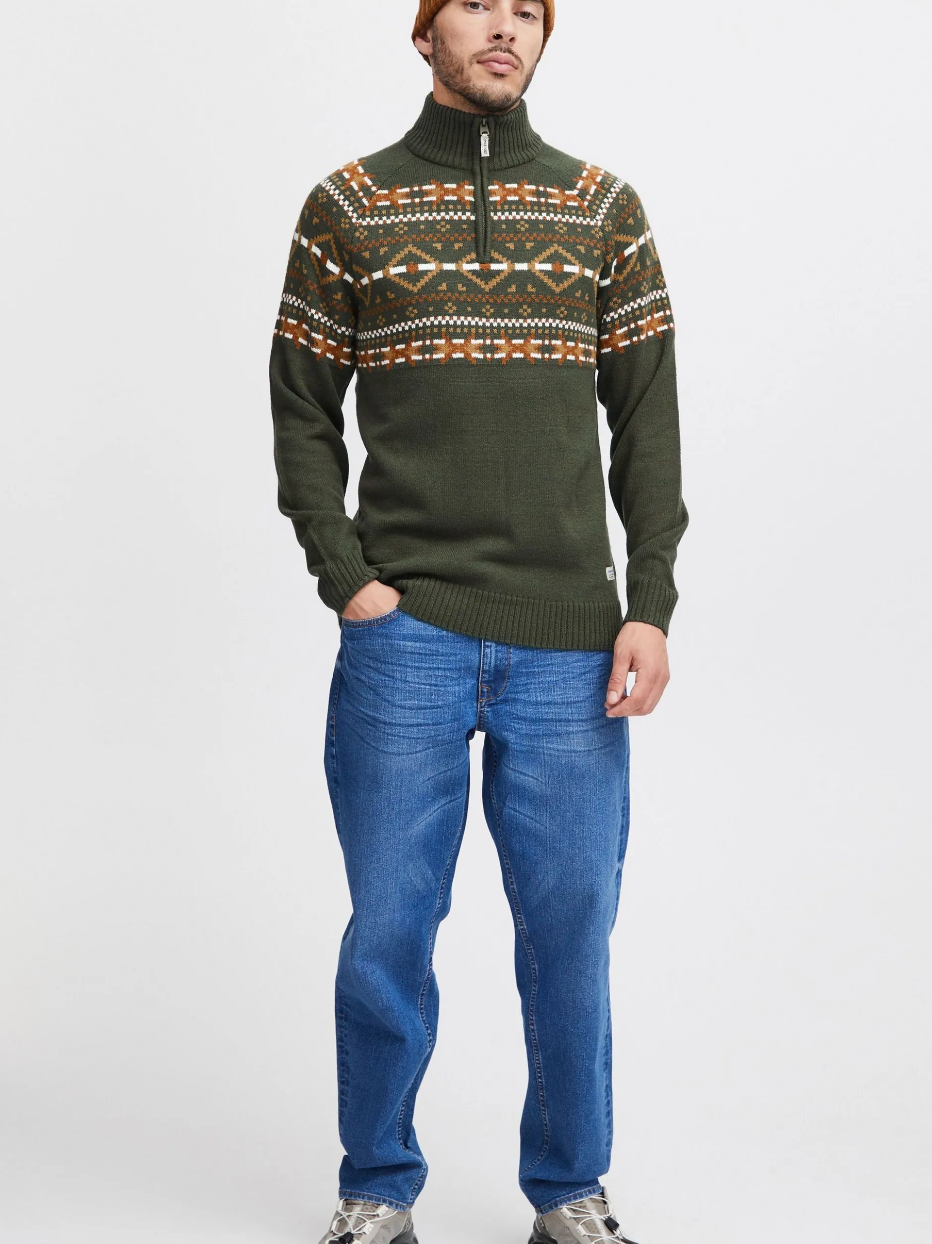 BLEND Herren Weihnachtspullover - BHNilo in grün