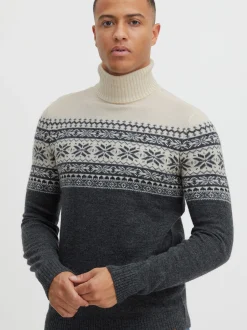 BLEND Herren Weihnachtspullover - BHTjesse in anthrazit