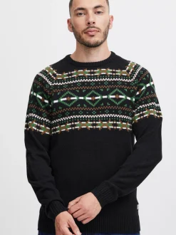 BLEND Herren Weihnachtspullover - BHNilas in schwarz