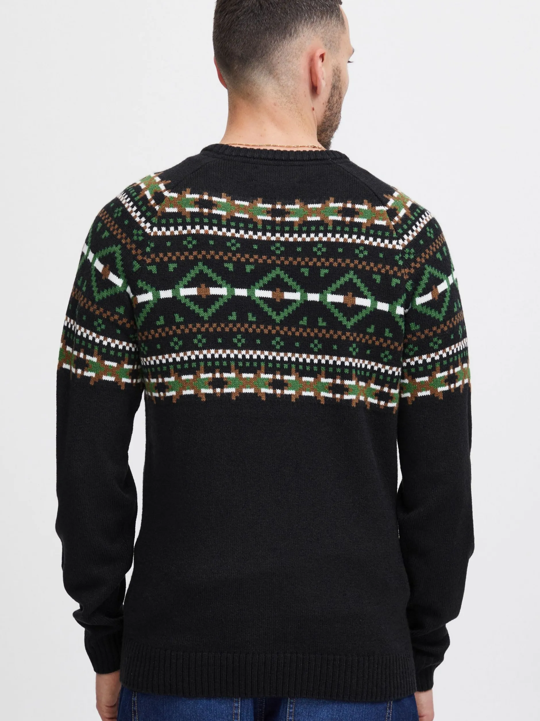 BLEND Herren Weihnachtspullover - BHNilas in schwarz