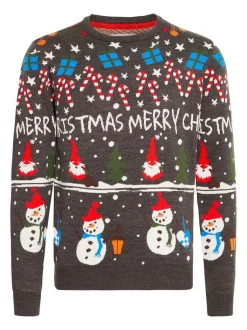 BLEND Herren Weihnachtspullover - BHChristian in anthrazit