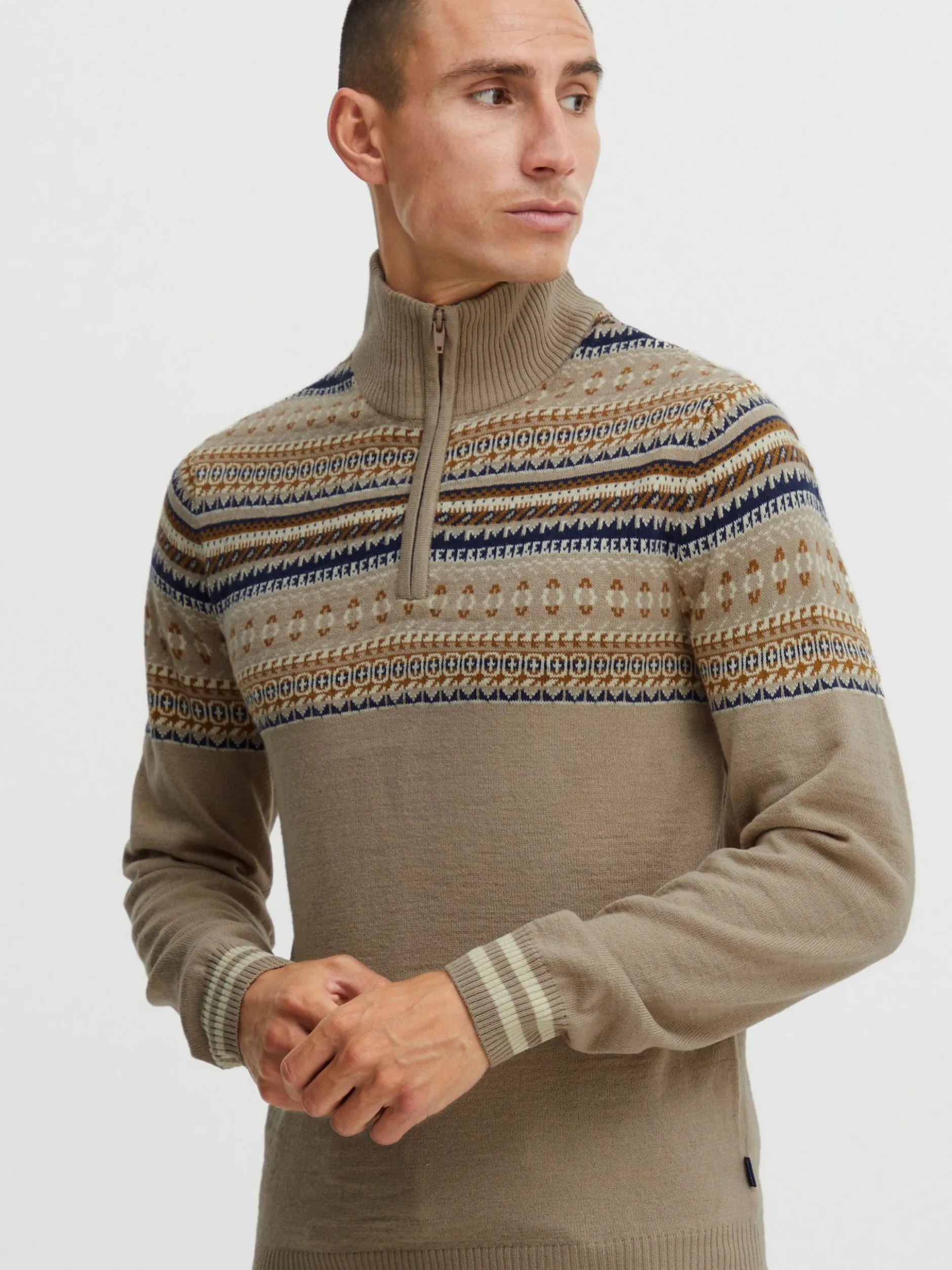 BLEND Herren Weihnachtspullover - BHGrote in beige