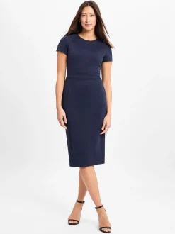 BOSS Damen Kleid - Darsa in marine - Ärmel: kurzarm