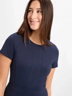 BOSS Damen Kleid - Darsa in marine - Ärmel: kurzarm