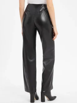 BOSS Damen Kunstlederhose - Timiras in schwarz