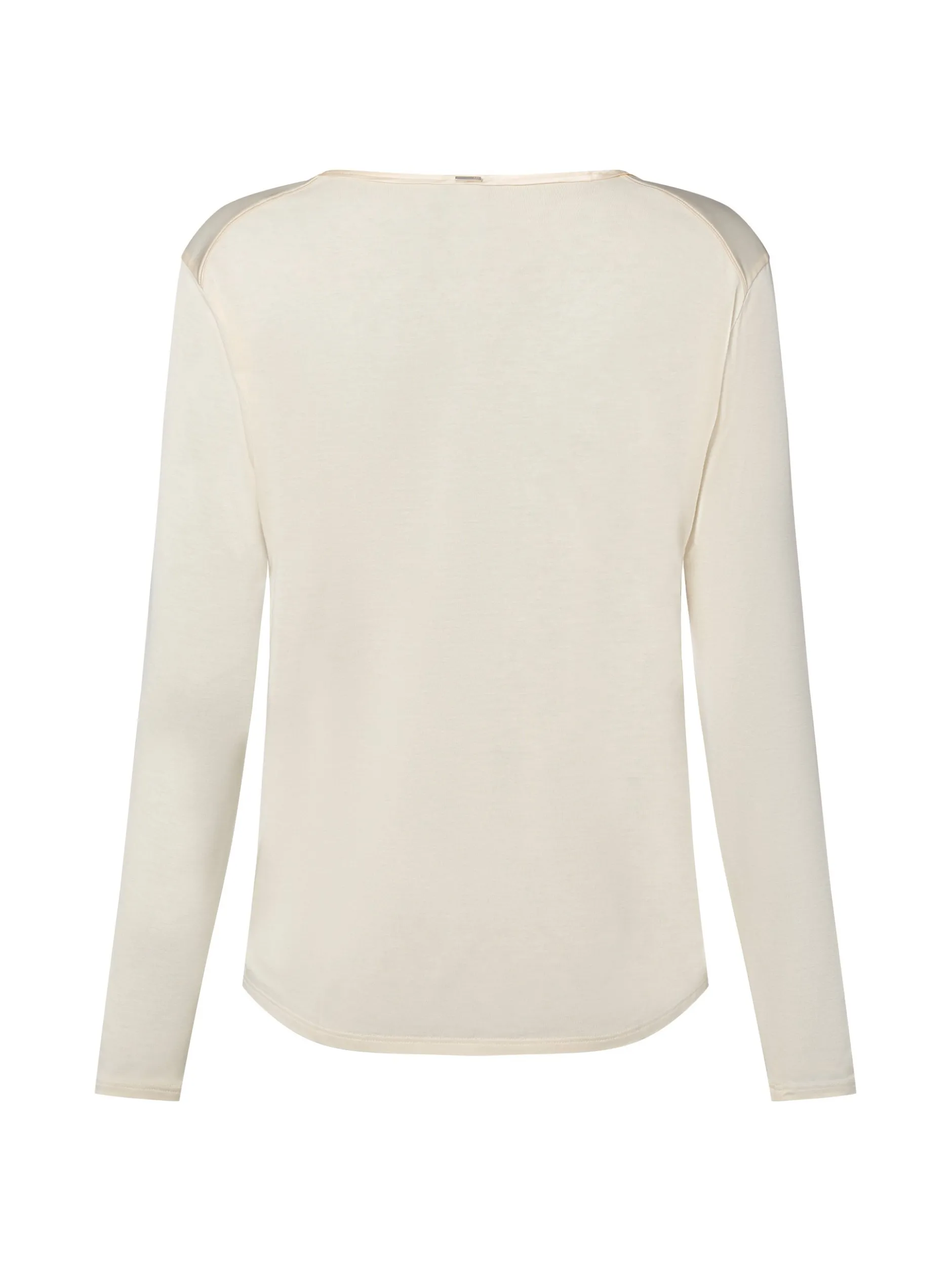 BOSS Damen Langarmshirt mit Seide - Esyva in sand